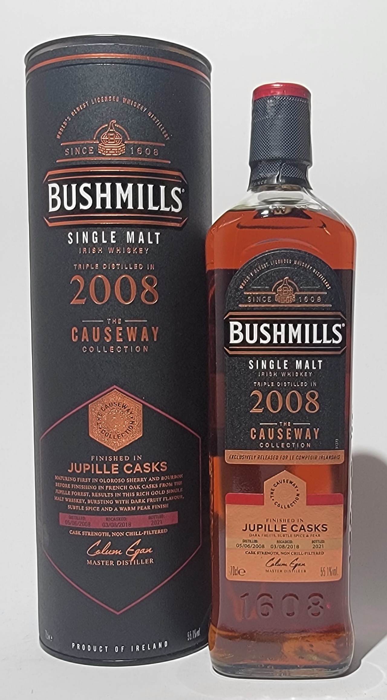 Bushmills Causeway Collection 2008/2021 Jupille Casks Finish Irish Single Malt