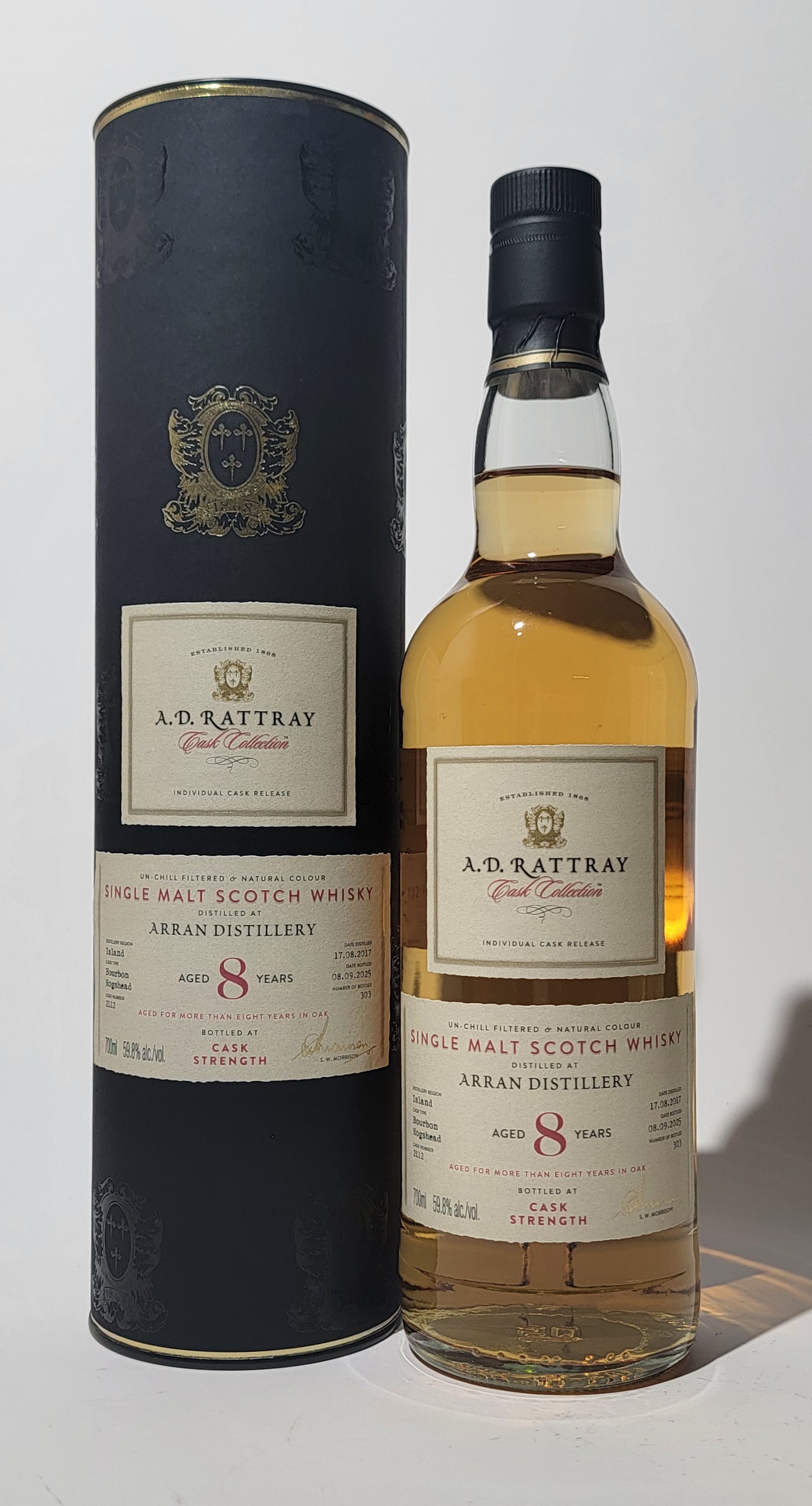 A.D. Rattray 'Cask Collection' Arran 2017 8 Years Old