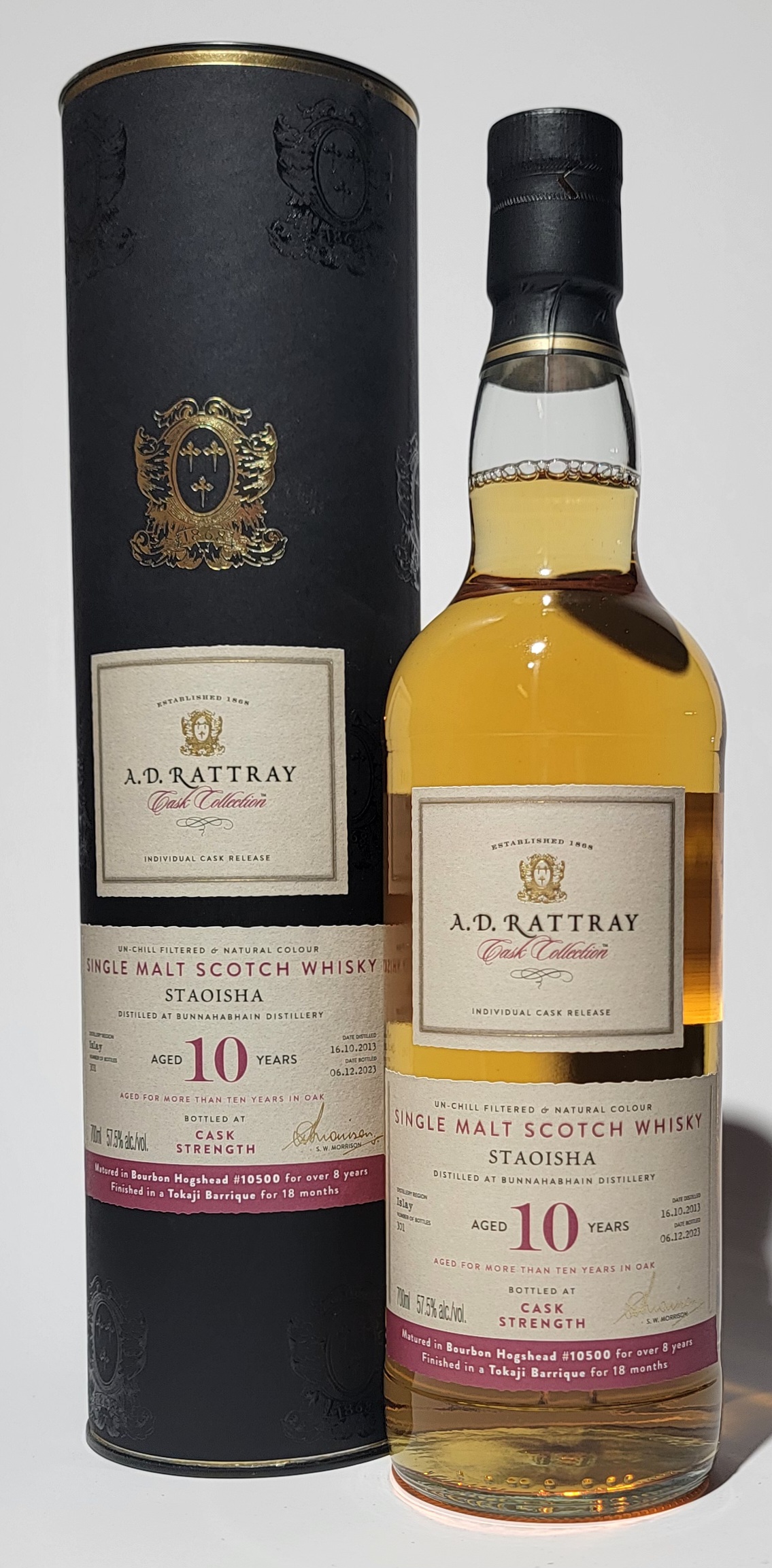 A.D. Rattray 'Cask Collection' Staoisha 2013 10 Years Old