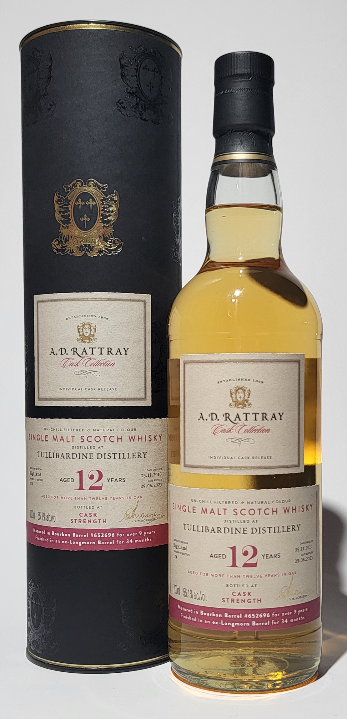 A.D. Rattray 'Cask Collection' Tullibardine 2010 12 Years Old