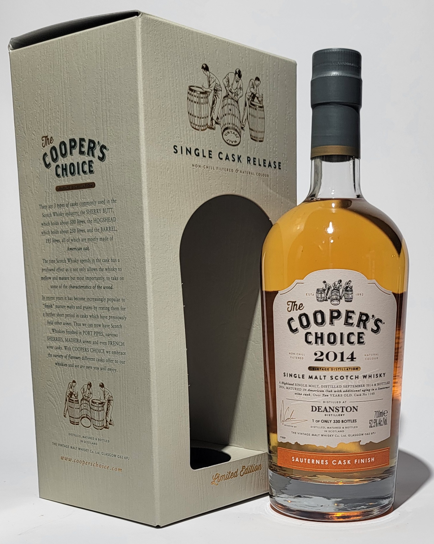 The Cooper's Choice Deanston 2014 10 Years Old Sauternes Finish