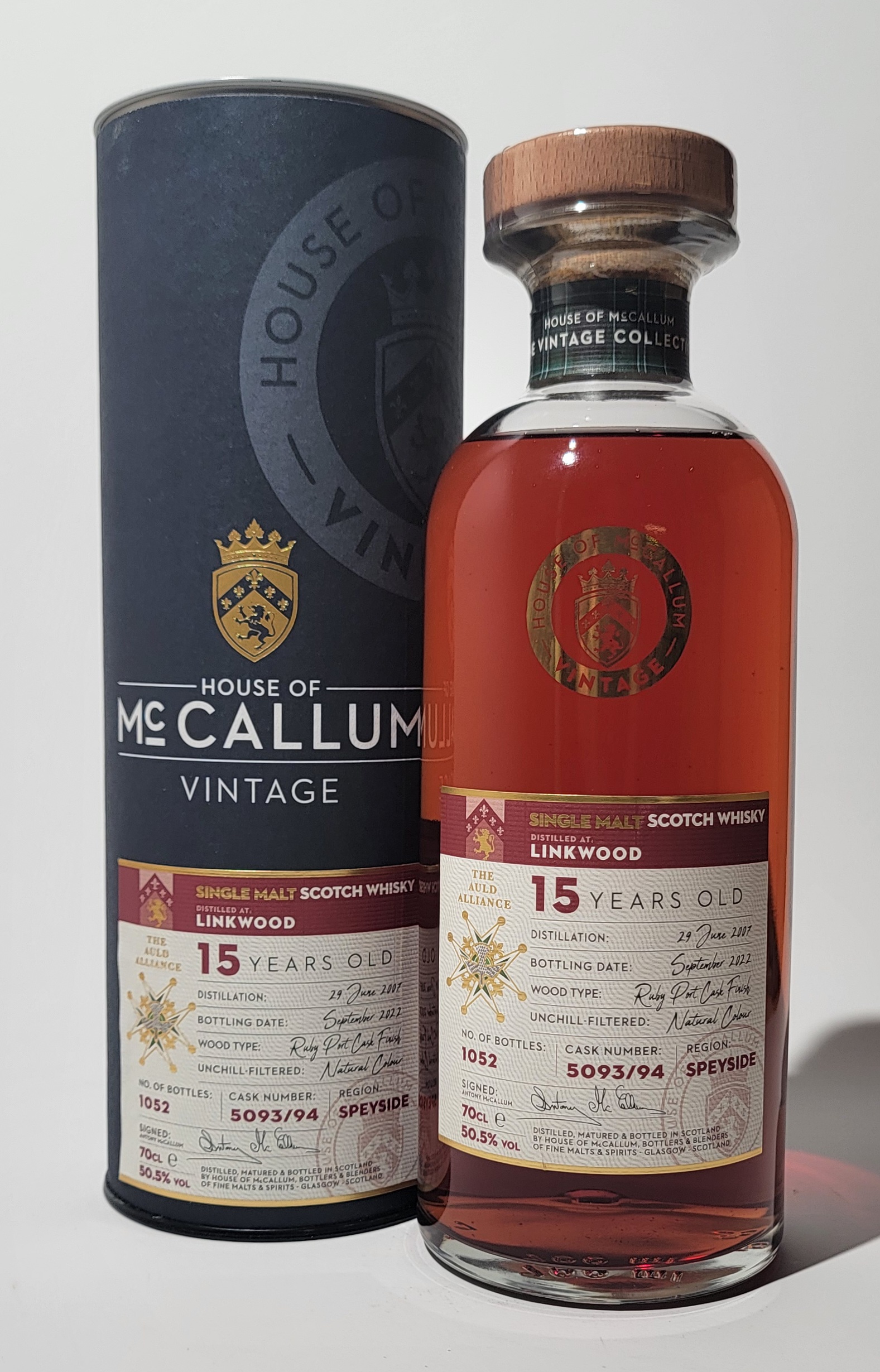 House of McCallum Linkwood 2007 15 Years Old