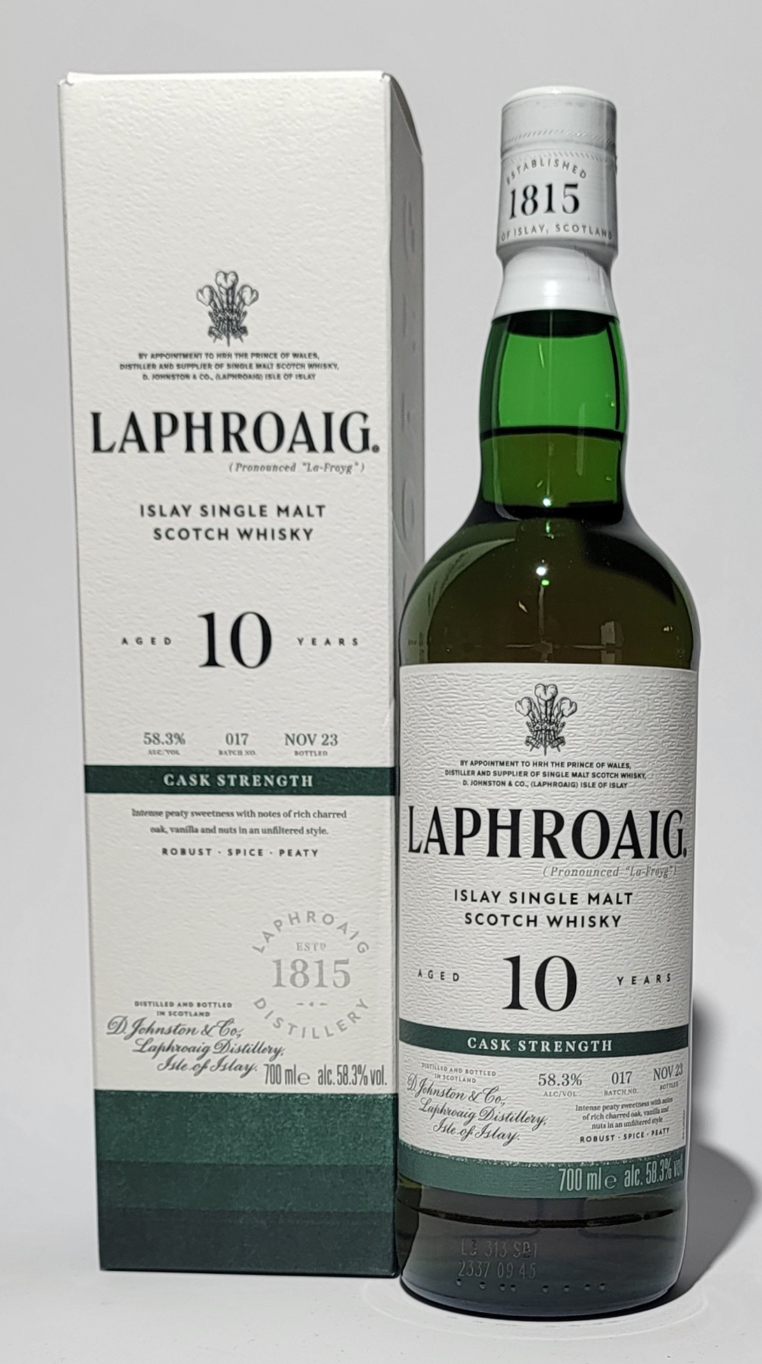 Laphroaig 10 Years Old Cask Strength Batch 017