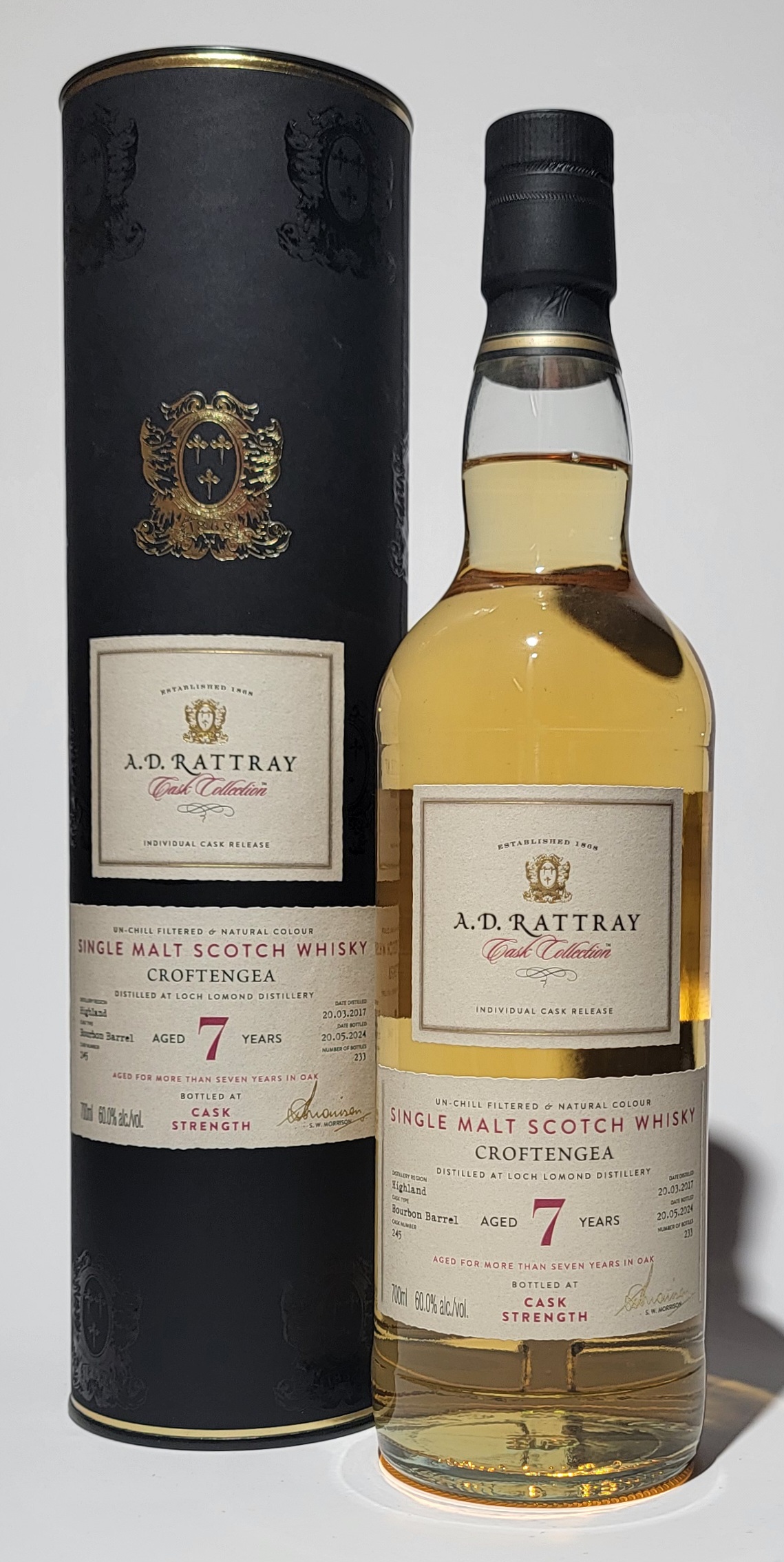 A.D. Rattray 'Cask Collection' Croftengea 2017 7 Years Old A.D. Rattray 'Cask Collection' Croftengea 2017 7 Years Old