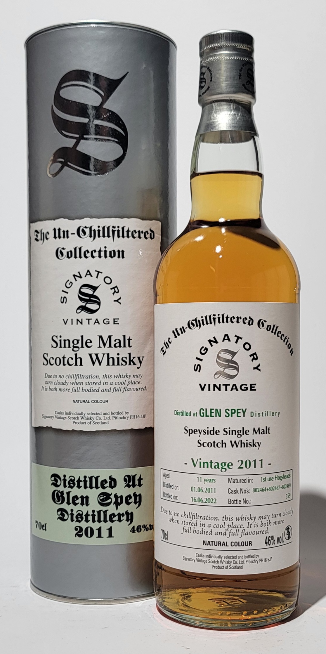 Signatory Vintage Glen Spey 2011 11 Years Old