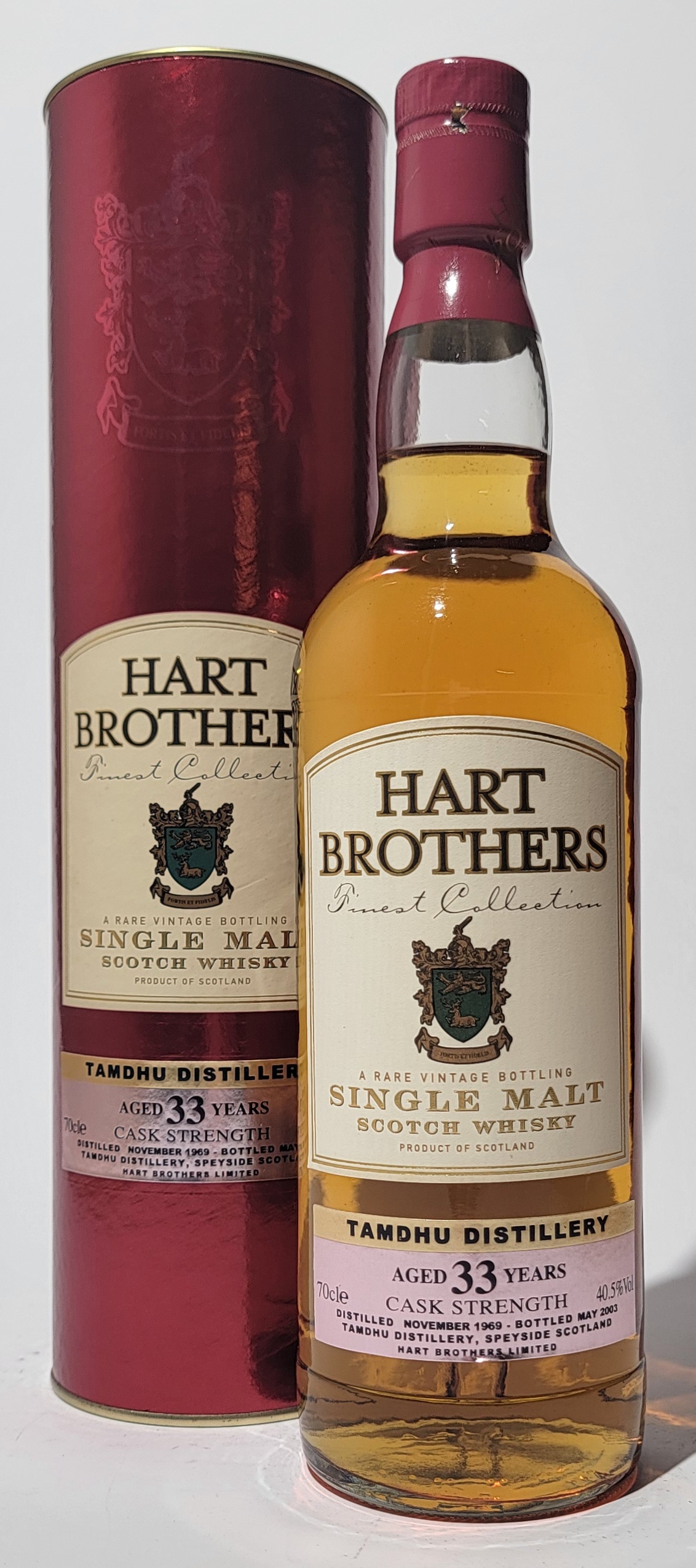 Hart Brothers Tamdhu 1969 33 Years Old