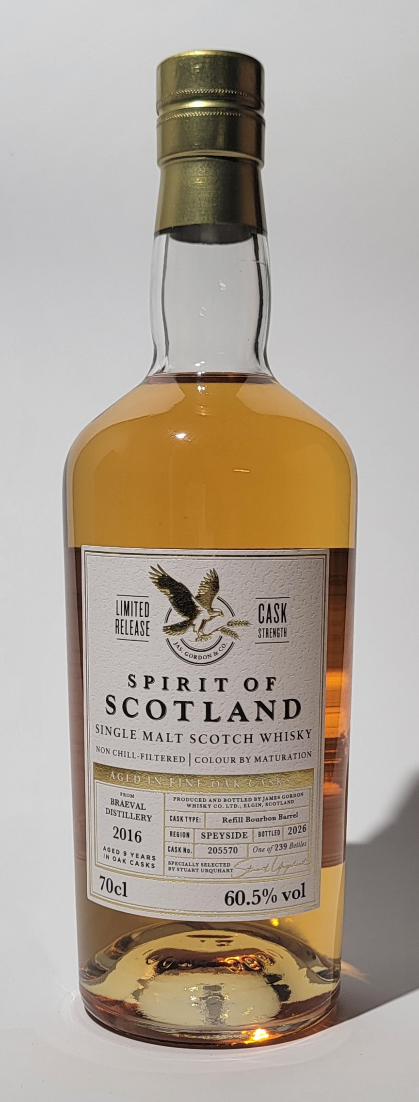 Gordon & MacPhail 'Spirit of Scotland' Braeval 2016 9 Years Old