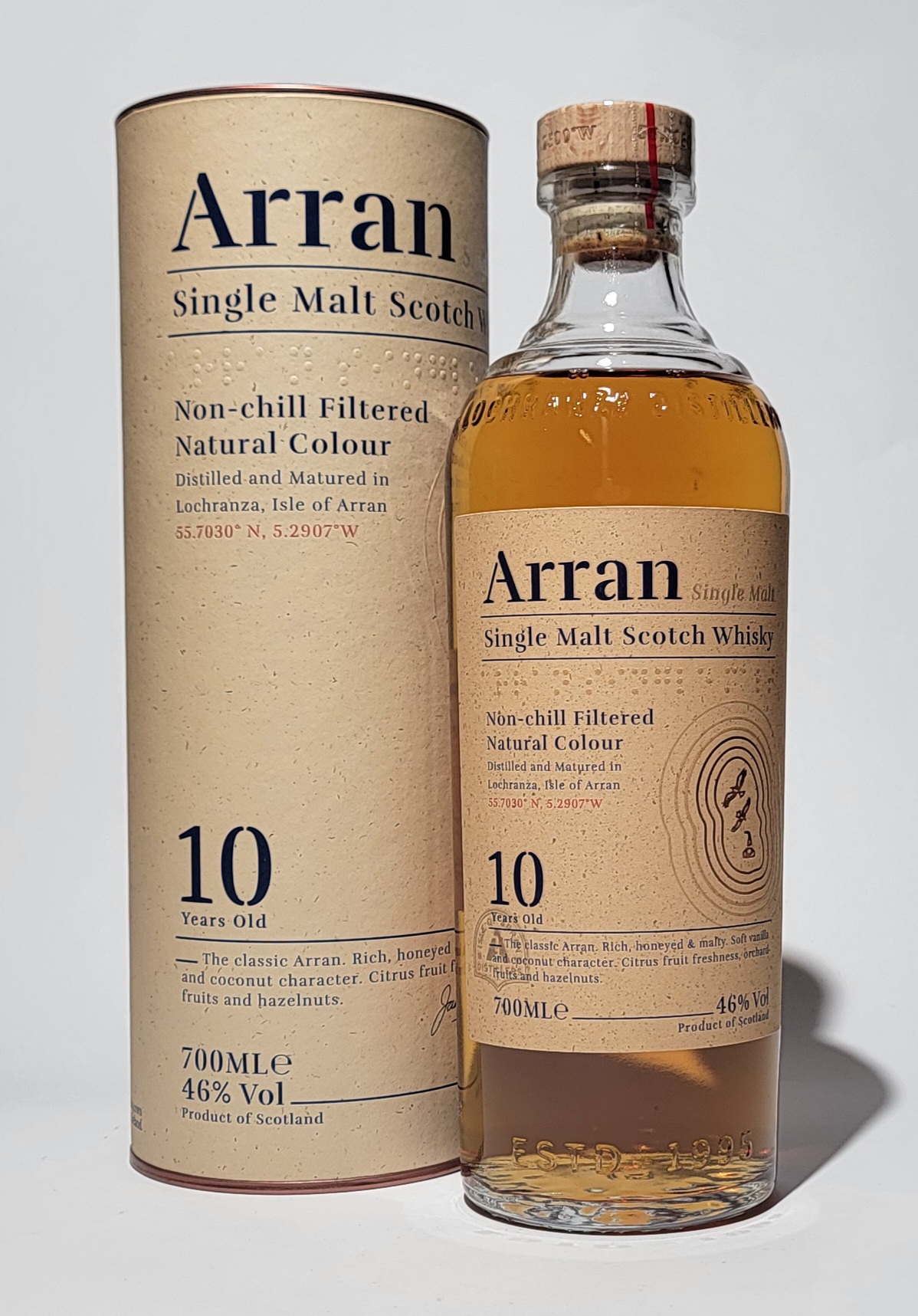 Flasche und Tube des Arran 10 year old