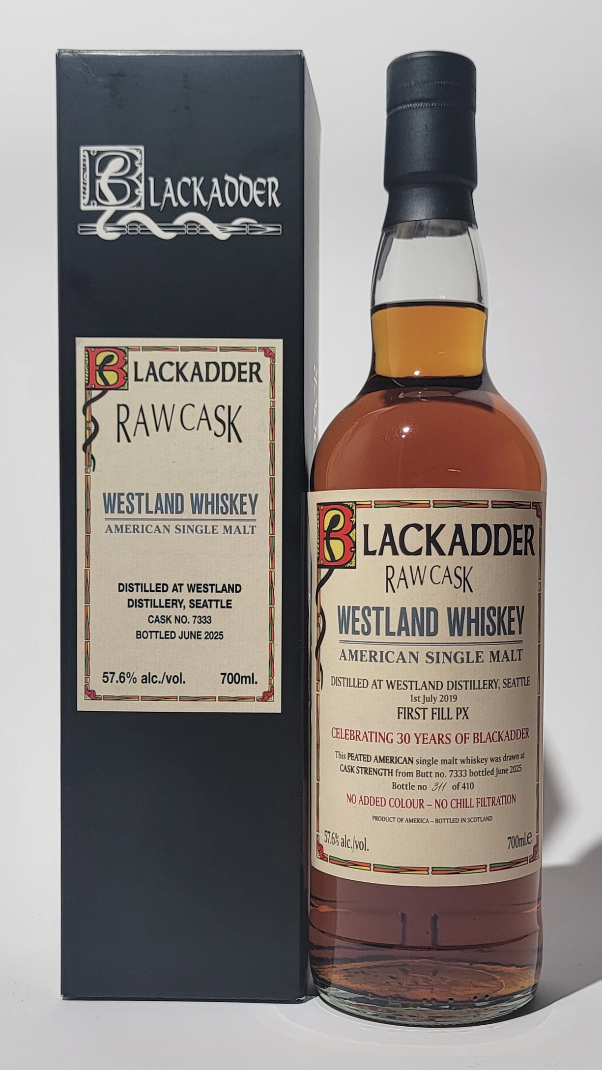 Blackadder Raw Cask 'Westland 2019 6 Years Old' - peated