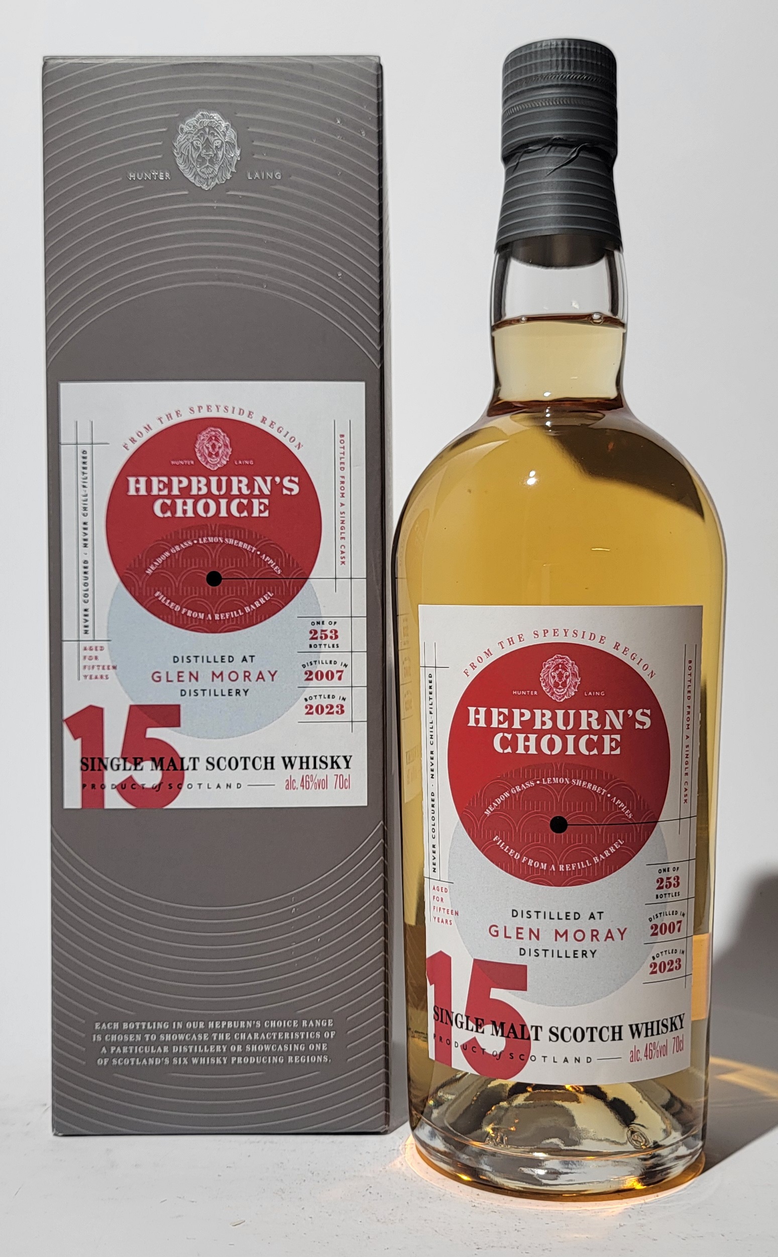 Hunter Laing 'Hepburn's Choice' Glen Moray 2007 15 Years Old