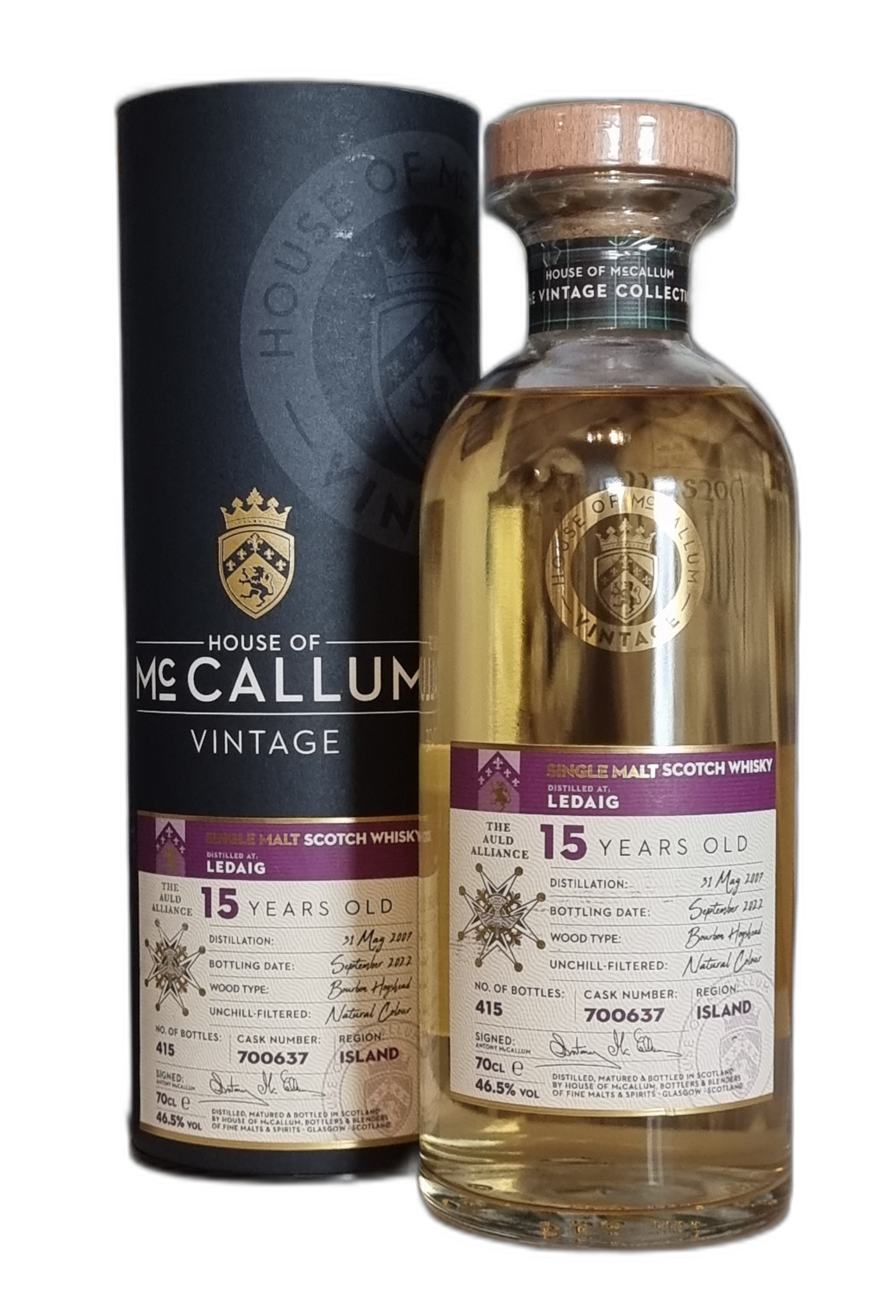 House of McCallum Ledaig 2007 15 Years Old