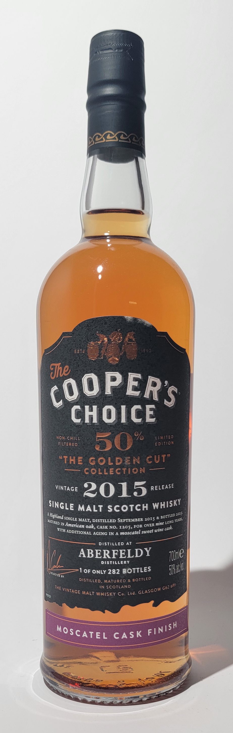 The Cooper's Choice 'THE GOLDEN CUT' Aberfeldy - Moscatel Cask Finish