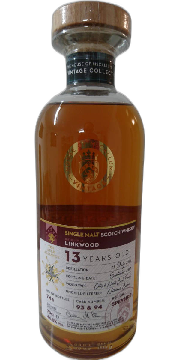 House of McCallum Linkwood 2007 15 Years Old