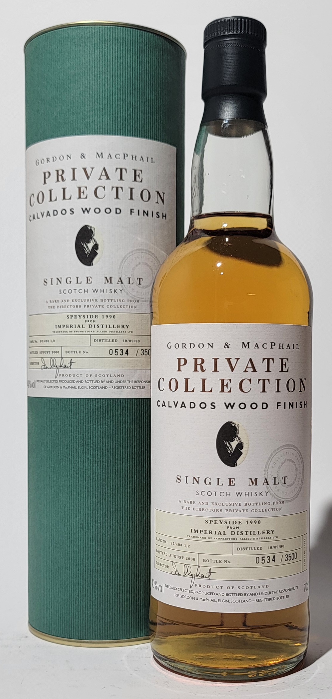 Gordon & MacPhail 'Private Collection' Imperial 1990 10 Years Old - Calvados Wood Finish