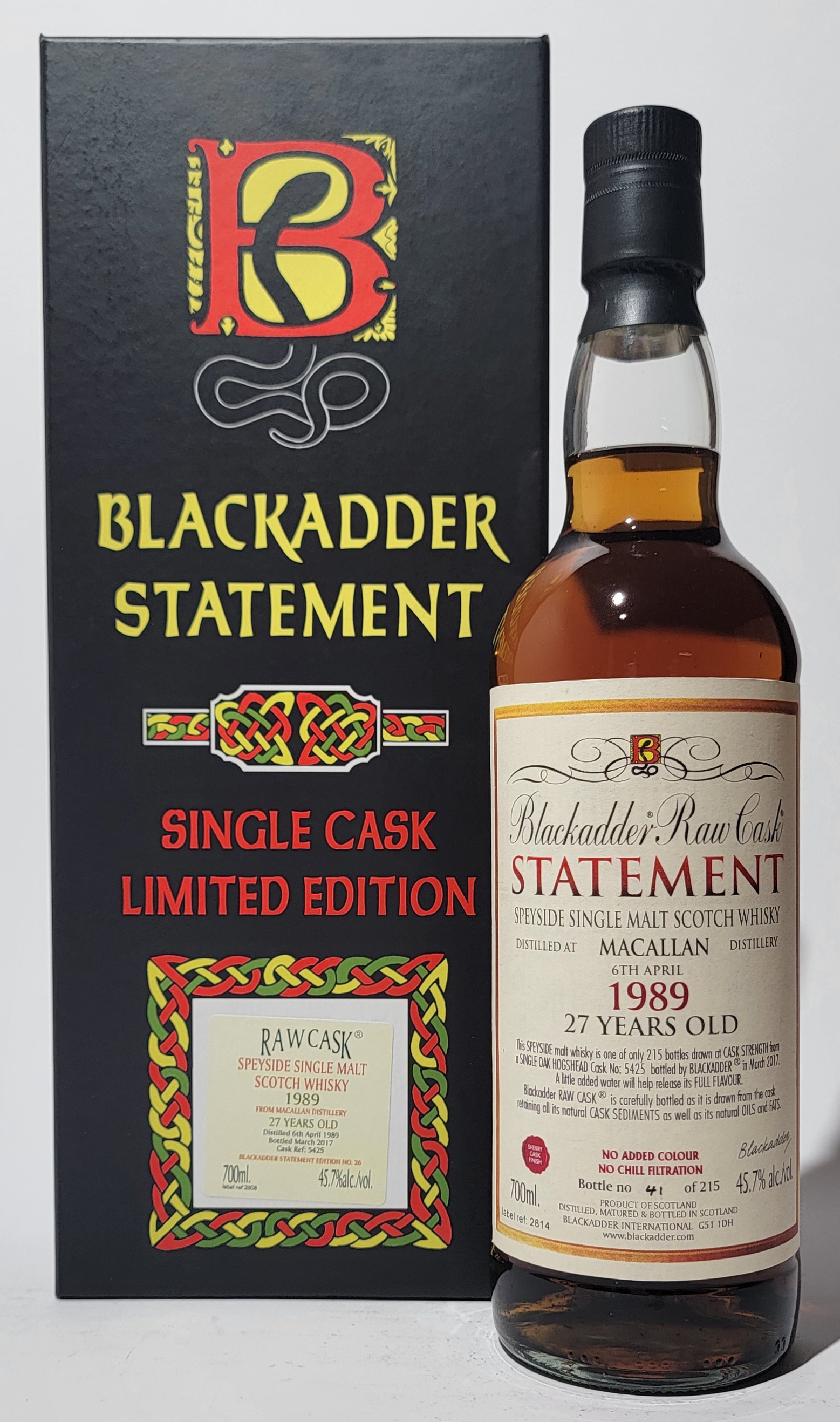 Blackadder Statement Macallan 1989 27 Years Old
