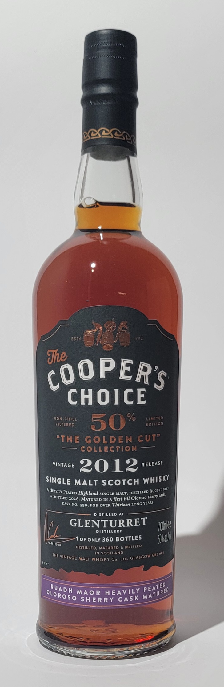The Cooper's Choice 'THE GOLDEN CUT' Glenturret 2012 13 Years Old