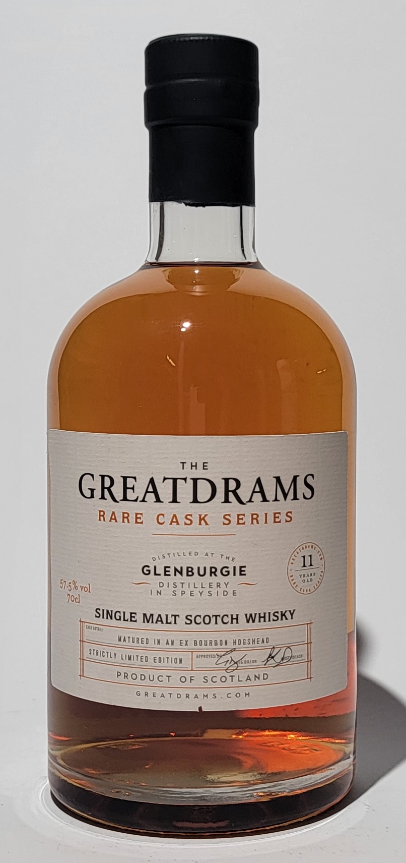 The Greatdrams 'Rare Cask Series' Glenburgie 11 Years Old
