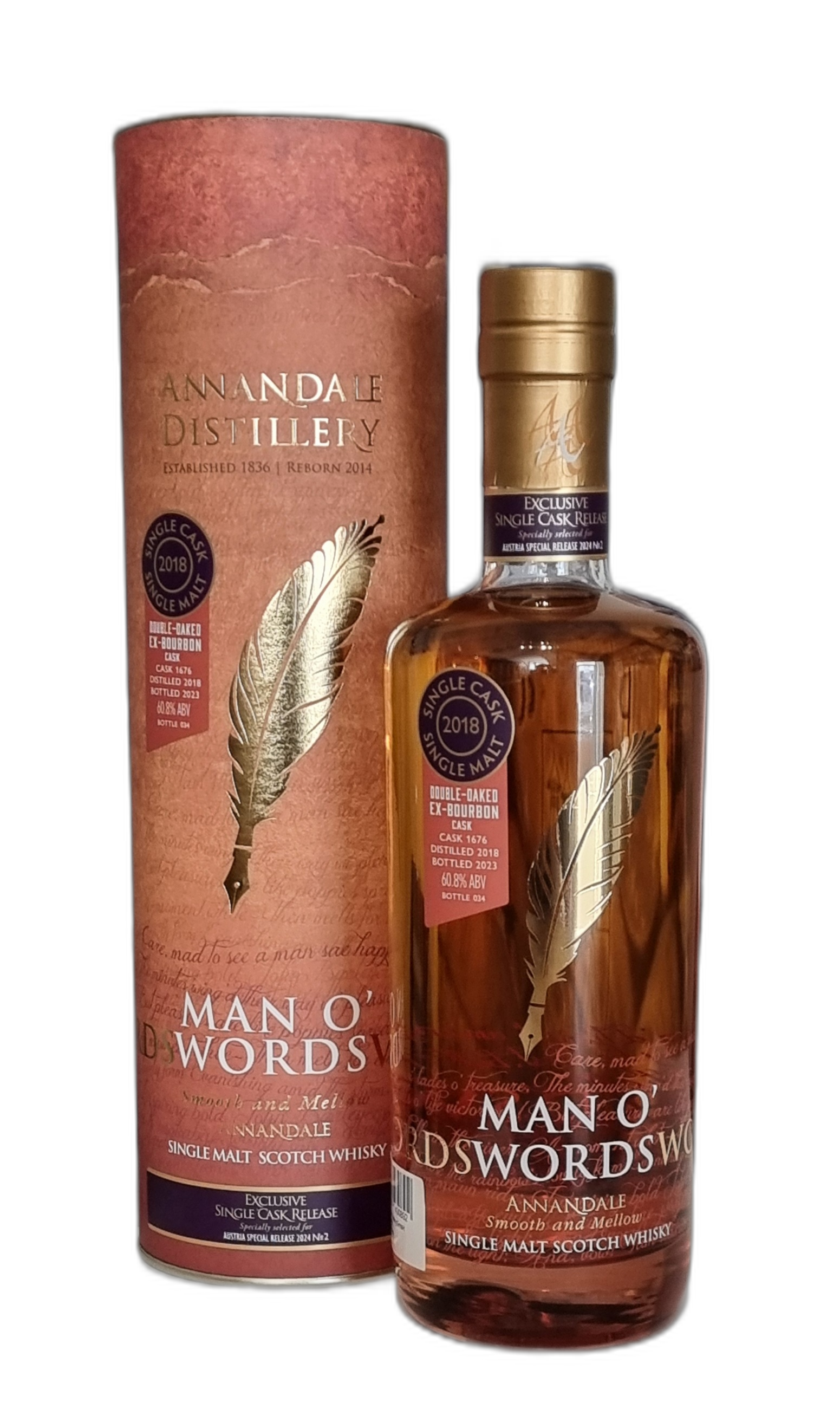 Annandale MAN O'WORDS Double Oak Cask 1676 (2018)