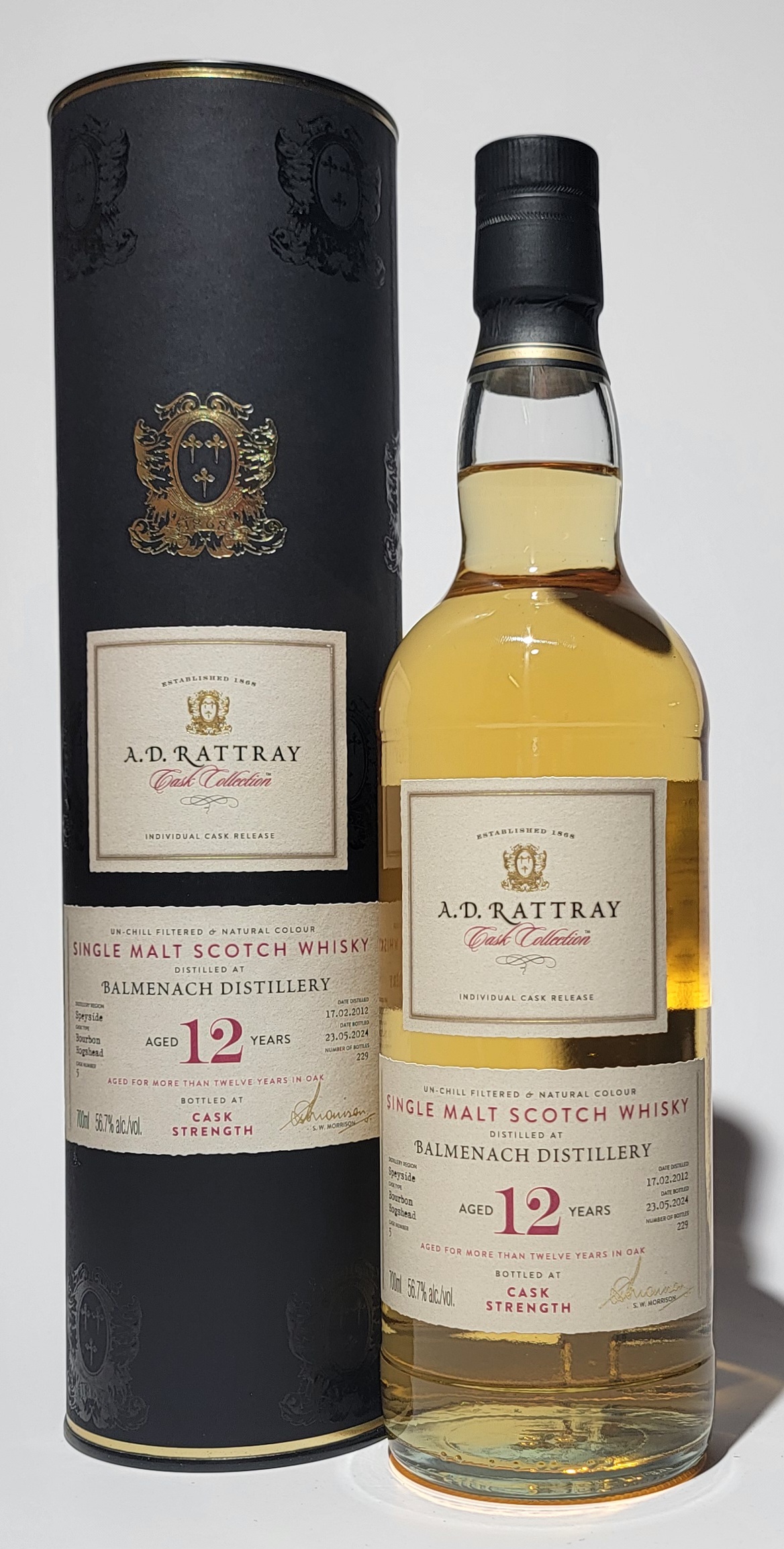 A.D. Rattray 'Cask Collection' Balmenach 2012 12 Years Old