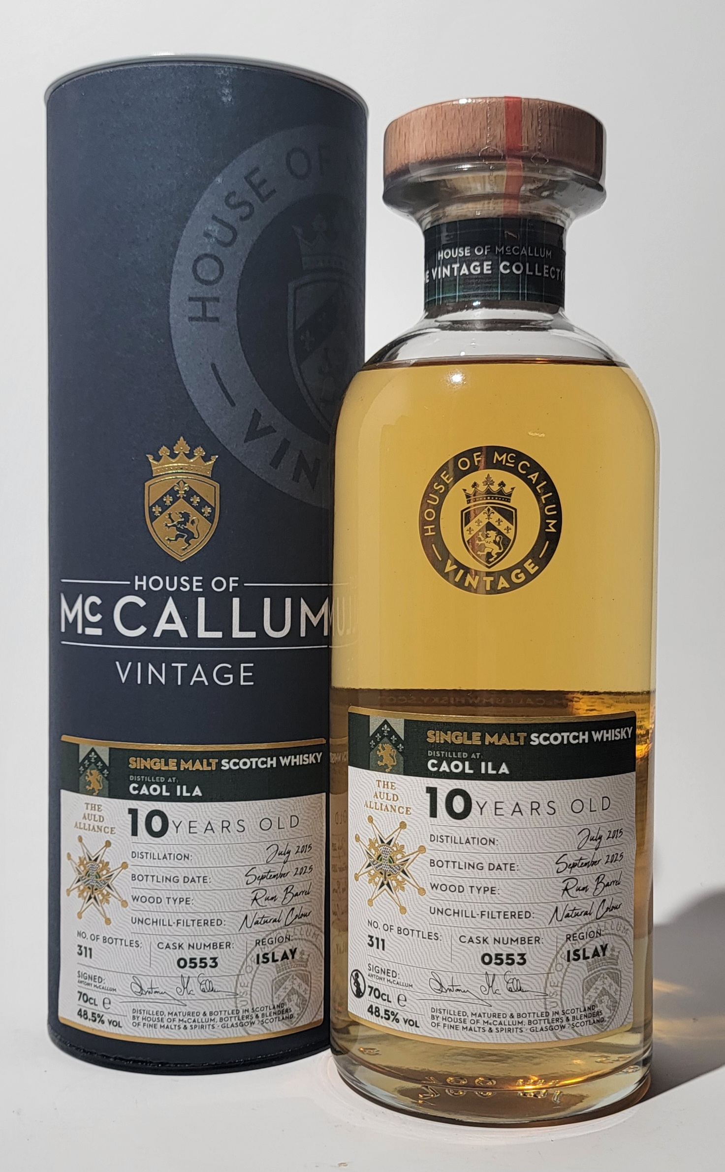House of McCallum 'Vintage' Caol Ila 2015 10 Years Old - Rum Cask Finish