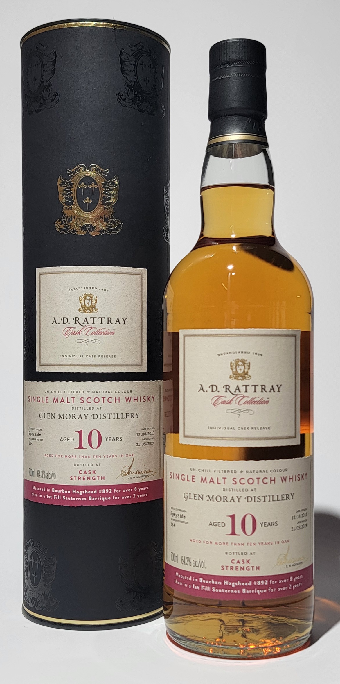 A.D. Rattray 'Cask Collection' Glen Moray 2013 10 Years Old