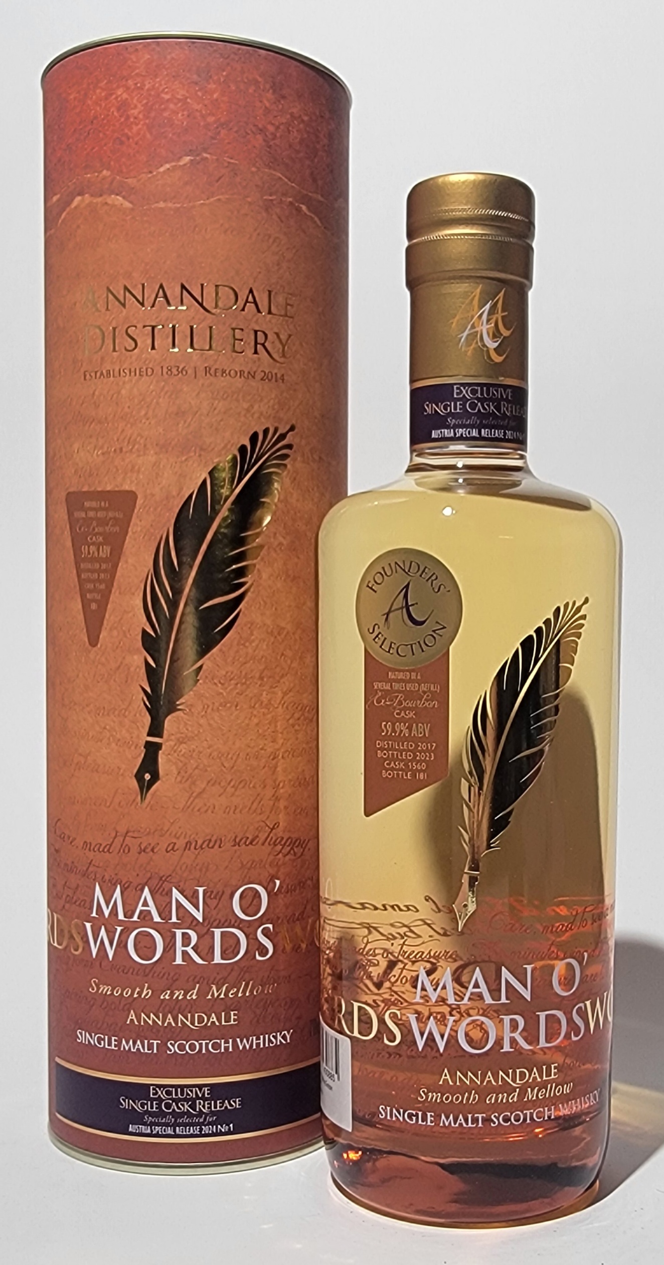 Annandale MAN O´WORDS Refill Ex Bourbon Cask 1560 (2017)