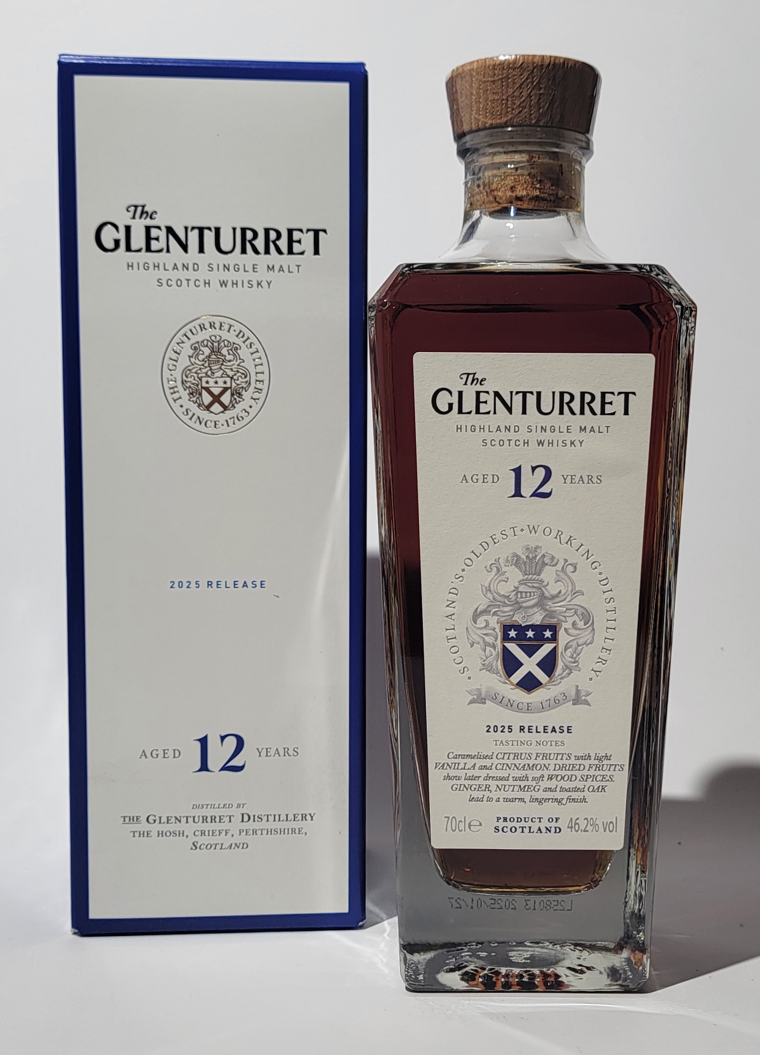Karton und Flasche des Glenturret 12 Year Old