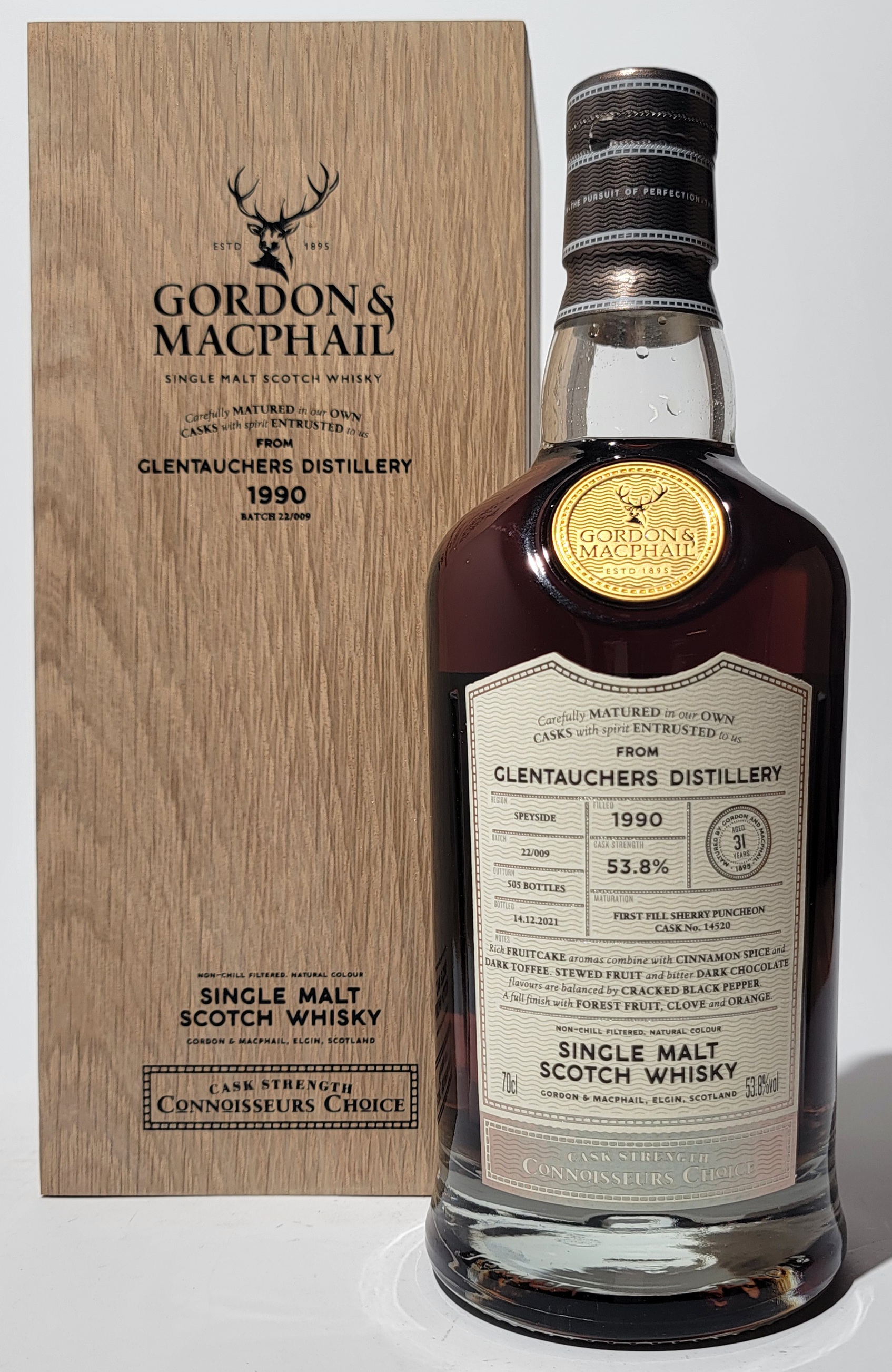 Gordon & MacPhail 'Connoisseurs Choice' Glentauchers 1990 31 Years Old