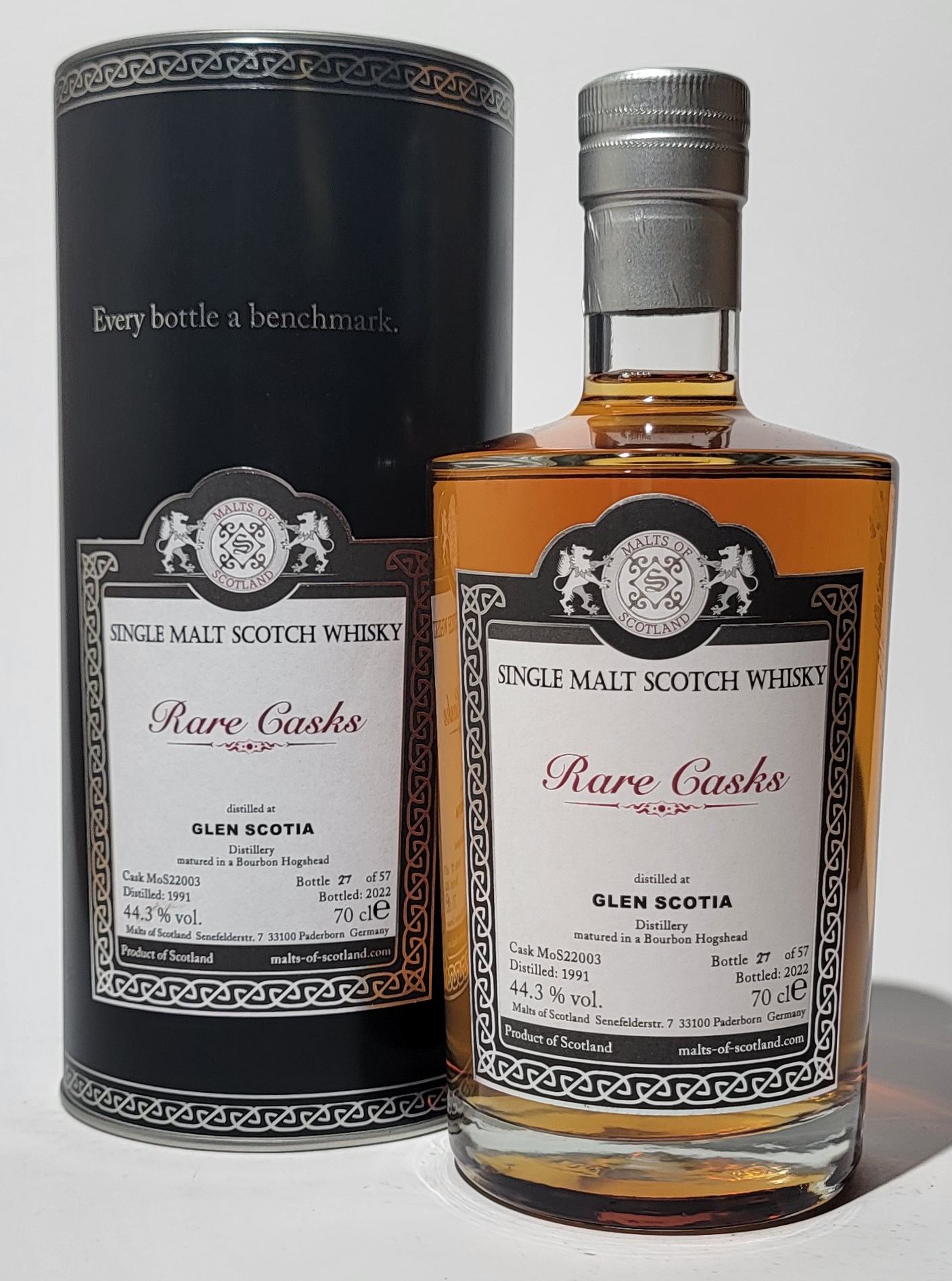 Malts of Scotland 'Rare Casks' Glen Scotia 1991 30 Years Old 