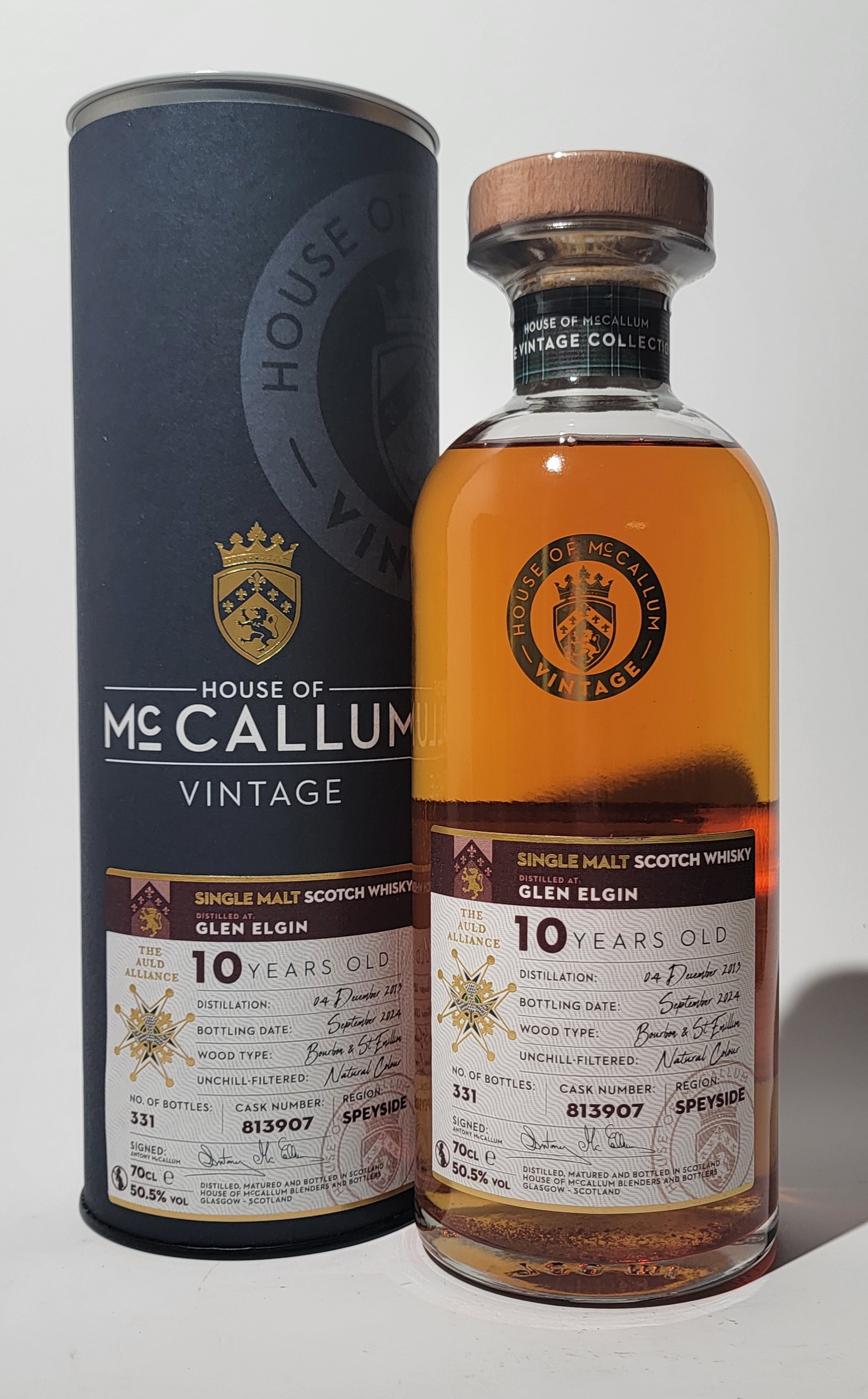 House of McCallum 'Vintage' Glen Elgin 2013 10 Years Old