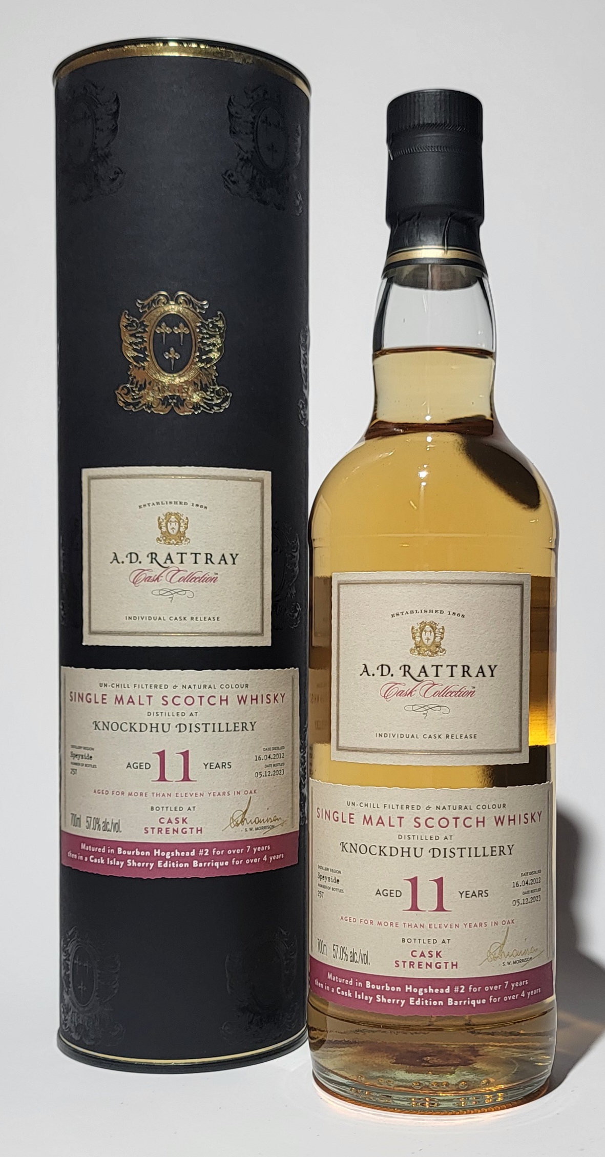 A.D. Rattray 'Cask Collection' Knockdhu 2012 11 Years Old