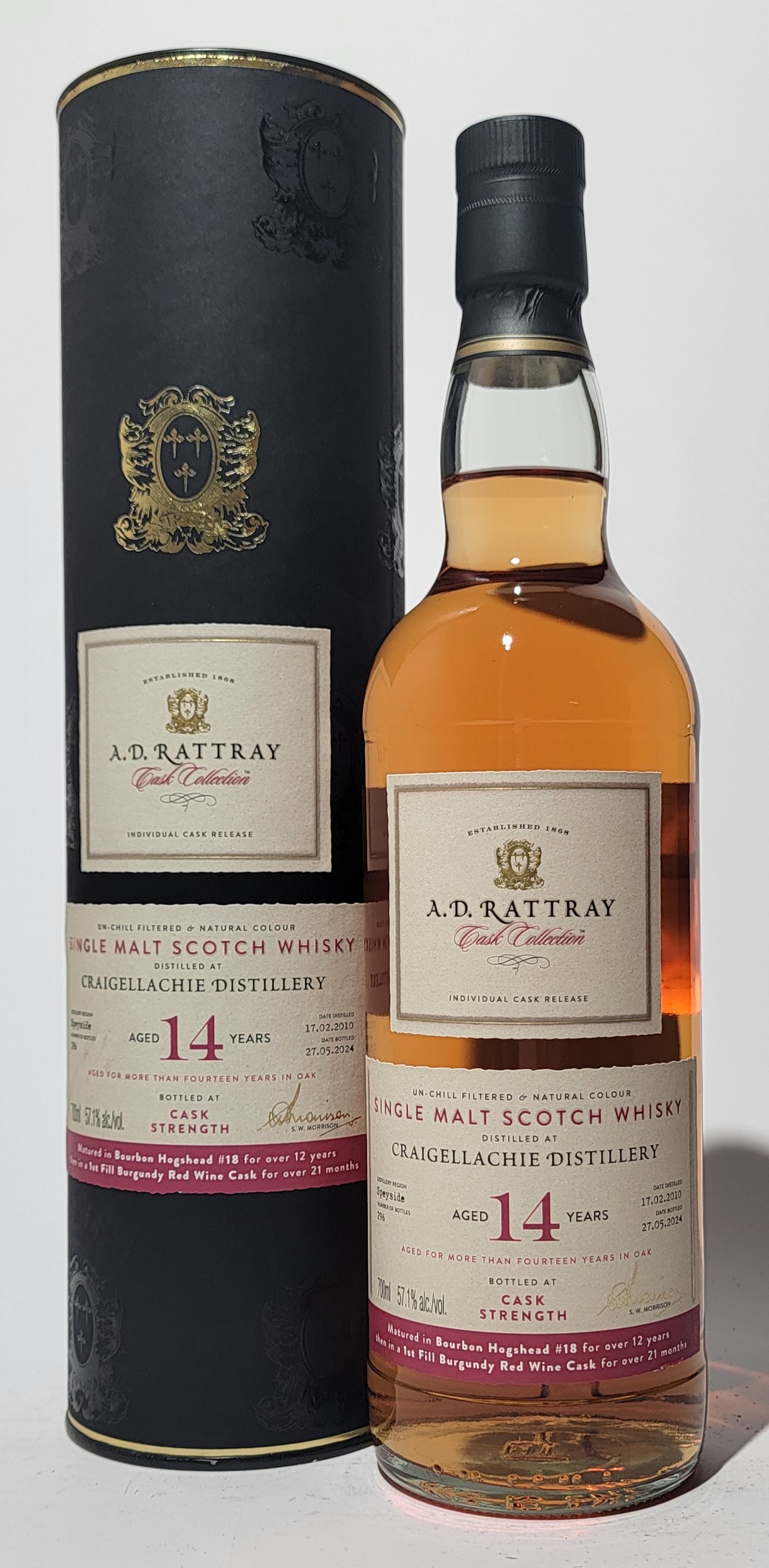 A.D. Rattray 'Cask Collection' Craigellachie 2010 14 Years Old